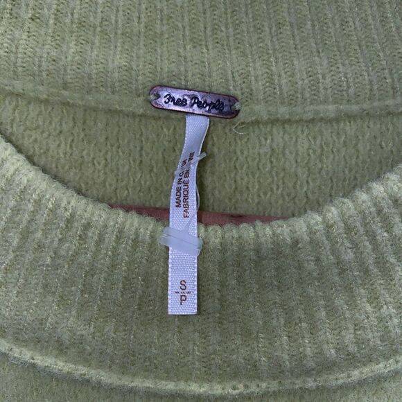 Free People Peaches Slouchy Oversize Sweater Tunic Celery Neon Green Size Small - Picture 8 of 12